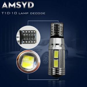F2WORLD Bombilla <span class=keywords><strong>LED</strong></span> para coche <span class=keywords><strong>T10</strong></span> 10 SMD 5630 <span class=keywords><strong>Canbus</strong></span> W5W 168 194 Luz <span class=keywords><strong>LED</strong></span> para coche Luces interiores súper brillantes Luz de liquidación 12V - Product Image 3