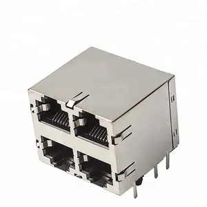 Shielded Cat5 Dual Port RJ45 Connector China Supplier Metal