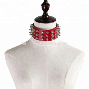 Gargantilla Punk Gótica Harajuku con Púas y Remaches de Cono en Cuero PU para Mujer y Hombre - Product Image 4