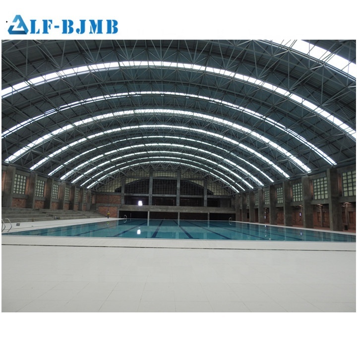 Couverture en Polycarbonate Préfabriquée Structure En Acier Auvent De Piscine