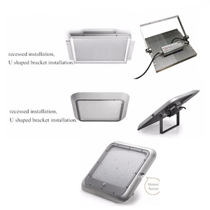Lampu kanopi <span class=keywords><strong>LED</strong></span> Shenzhen <span class=keywords><strong>90W</strong></span> & 120W, lampu Teluk tinggi untuk stasiun Gas dengan peringkat IP65