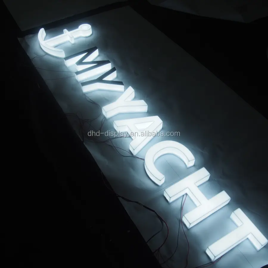 DIY laser cut out plástico acrílico plexos canal letras grandes letras de plástico com suporte do sinal acrílico em ordem de lote