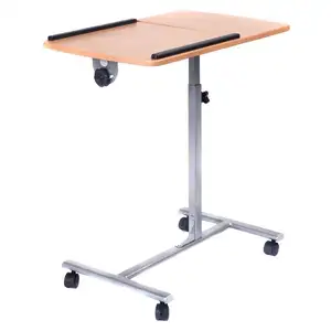 Novo modelo de qualidade móvel portátil folding multi-ângulo mesa do computador cama reclinável sofá lado laptop suporte de mesa com rodas