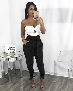 <span class=keywords><strong>Pantaloni</strong></span> da <span class=keywords><strong>donna</strong></span> in Chiffon a vita alta <span class=keywords><strong>con</strong></span> cravatta <span class=keywords><strong>con</strong></span> fiocco e coulisse <span class=keywords><strong>con</strong></span> elastico in vita <span class=keywords><strong>pantaloni</strong></span> Casual <span class=keywords><strong>pantaloni</strong></span> E52154 - Product Image 6