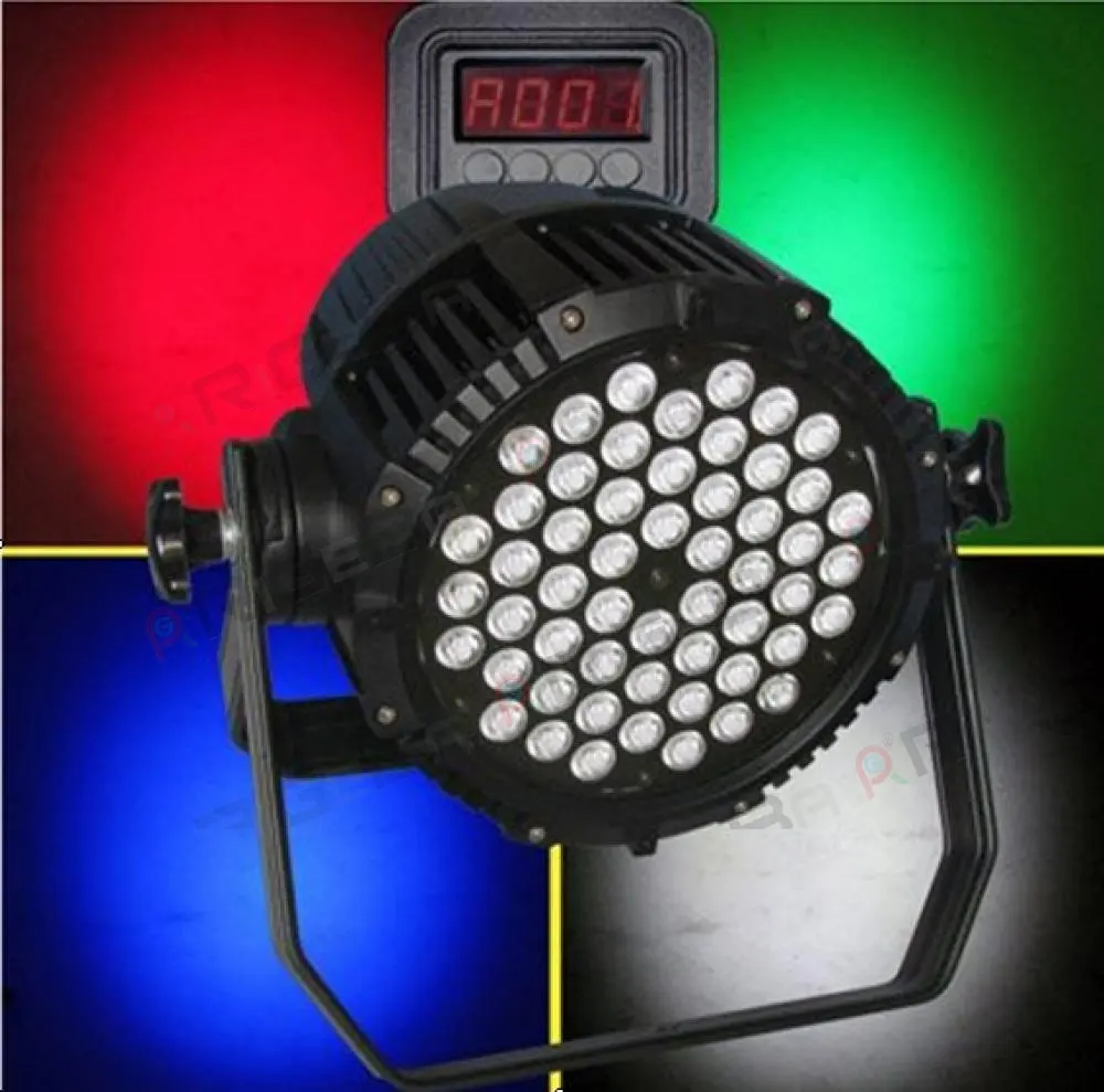 54x3 w RGBW उत्सर्जक रंग एलईडी प्रकाश स्रोत 3 w x 54 RGBW रंग धोने Uplights का नेतृत्व किया