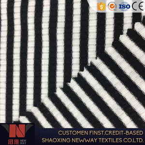Tissu tricoté jacquard à rayures, trame <span class=keywords><strong>noir</strong></span> et blanc, textile pour <span class=keywords><strong>t</strong></span>-<span class=keywords><strong>shirt</strong></span> et robe, pull, livraison gratuite - Product Image 6