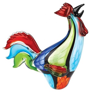 Alta calidad al por mayor animales de cristal de <span class=keywords><strong>Murano</strong></span> técnica de soplado a mano para decoraciones navideñas