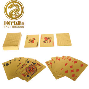 Un Pont Feuille D'or Poker Euros Style En Plastique Poker Cartes À Jouer Cartes Étanches <span class=keywords><strong>Bon</strong></span> Prix Jeu jeu de Société - Product Image 2