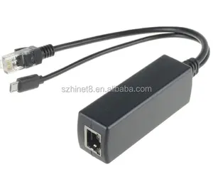 DC çıkışı 5V veya 9V veya 12V güç 12W PoE splitter kablosu 1*10/100M tek kanal PoE splitter.