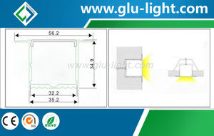 China empotrada aluminio <span class=keywords><strong>LED</strong></span> <span class=keywords><strong>perfil</strong></span> con brida <span class=keywords><strong>para</strong></span> <span class=keywords><strong>LED</strong></span> tira llevada flexible - Product Image 4