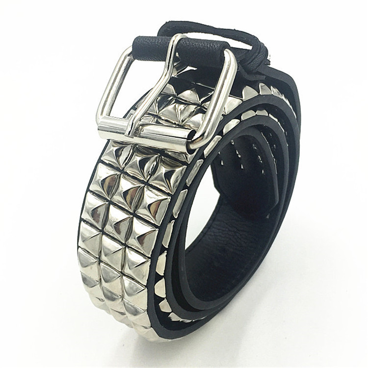 Men Women Black Vintage Punk Rock Club Metal Rivet Studded  display picture 3