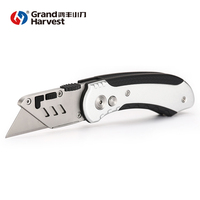 Nouveau couteau utilitaire pliable en métal robuste lame rétractable couteau de poche de qualité bricolage usage industriel aluminium OEM personnalisable