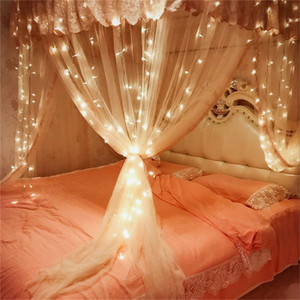 Cortina de luces LED para decoración de interiores, tira de luces de hadas para decoración de matrimonio, RGB, IP44, Pvc + cobre, 300 V/110V, transparente, 3m, 220 - Product Image 3
