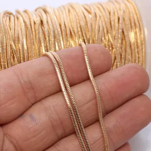 WT-BC074 1.2mm Wholesale Fashion Snake Gold Plated Brass Chain,High Quality Snake Gold Chain For Jewelry Making