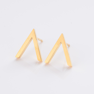 Doble V y <span class=keywords><strong>C</strong></span> Combinación Pendiente Collar Regalos exquisitos Conjunto de joyas de mujer Acero inoxidable Venta al por mayor Moda Directo de fábrica - Product Image 3