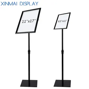 Adjustable aluminum Snap Open 8.5 x 11inch sign stand