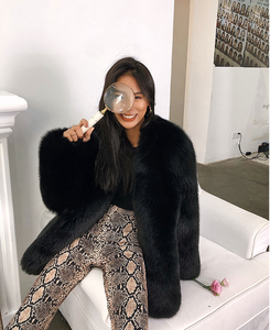 Abrigo largo de piel de zorro Real para <span class=keywords><strong>mujer</strong></span>, moda de invierno, <span class=keywords><strong>2022</strong></span> - Product Image 1