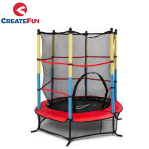 Mini trampoline CreateFun de 55 pouces avec cadre en acier et PVC, souple et sûr pour les enfants, intérieur/extérieur, 140 sauts de <span class=keywords><strong>fitness</strong></span> - Product Image 2