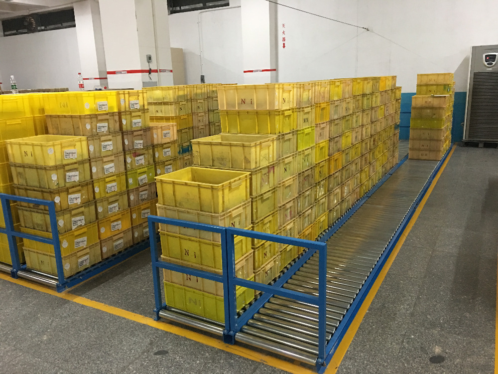 Entrepôt Étagère De Stockage Adapté Aux Besoins Du Client de Palette De Rouleau De Gravité Support D'écoulement