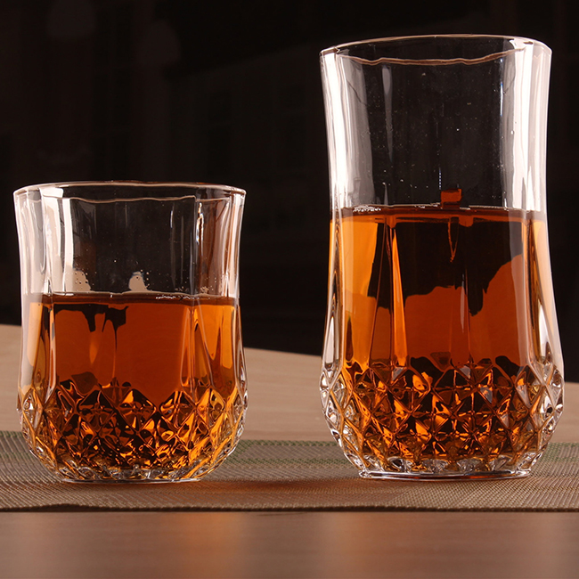 Custom logo lead free luxury heavy base whisky glasses old fashioned whisky glass