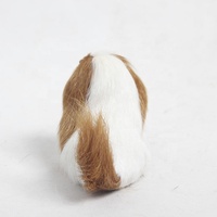 Modèle de chien de compagnie de type Pékinois réaliste en polyéthylène avec fourrure