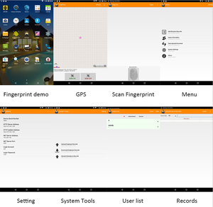 פתרון תשלום אלקטרוני 7 אינץ' טאבלט אנדרואיד רב תכליתי טביעת אצבע מכשיר טאבלט ביומטרי FP07 עם נרתיק הגנה - Product Image 5