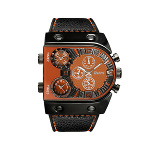 Top luxury Oulm Colorful Oulm 9315 orologi da <span class=keywords><strong>uomo</strong></span> tre movimento al quarzo cinturino in pelle <span class=keywords><strong>orologio</strong></span> da polso <span class=keywords><strong>analogico</strong></span>-<span class=keywords><strong>digitale</strong></span> - Product Image 4
