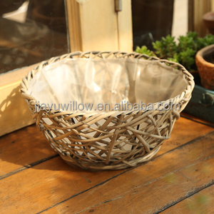 Maceta de Mimbre para Plantas, Cesta para Plantas, 100% Hecha a Mano, Decoración del Hogar de Mimbre y Plástico, Arte Popular Europeo, Mimbre de Sauce - Product Image 6