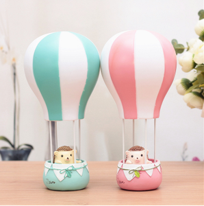 Lampada Notturna a Forma di <span class=keywords><strong>Mongolfiera</strong></span>, Regalo per Studenti e Coppie, Decorazione in Resina - Product Image 3