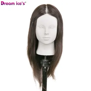 Манекен Dream Ice's hair для тренировок по оптовой цене, голова с 100% натуральными волосами для парикмахера, недорогие манекены для волос, тренировочная голова