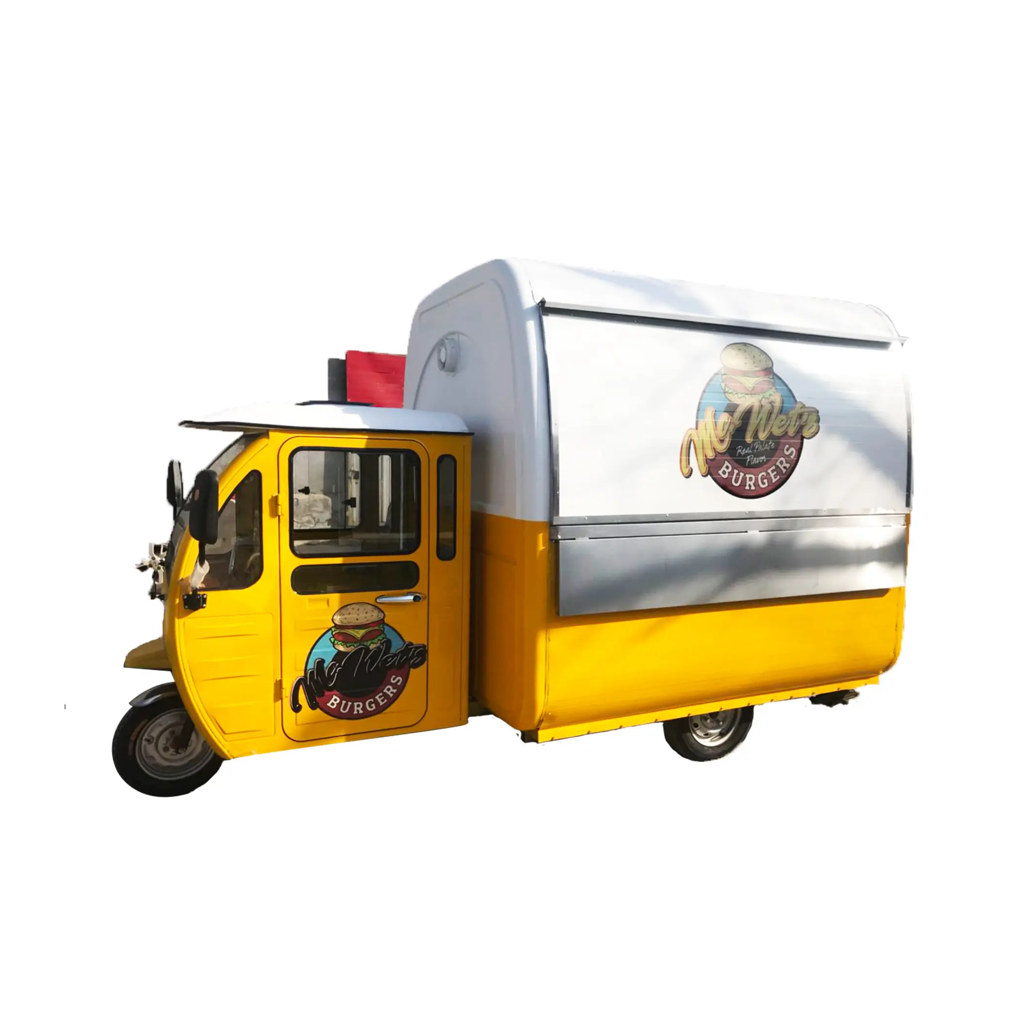 電気食品三輪車スナックポップコーン食品カートトラック工場供給