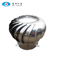 Ventilateur de toit à turbine circulaire à énergie éolienne en acier inoxydable sans alimentation