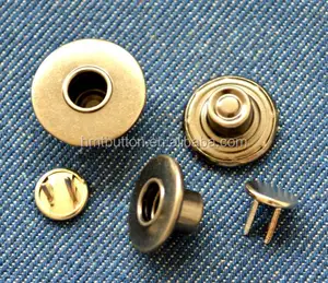 Bottoni a bottone in metallo materiale ottone a doppio perno