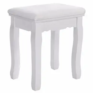 Cadeira de mesa acolchoada barroco branco