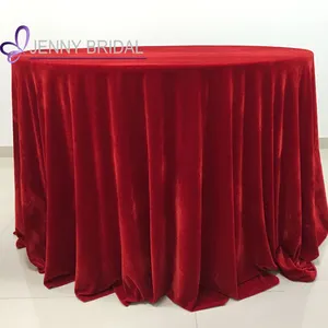 TC039 luxury party city red velvet fabric to make tablecloths