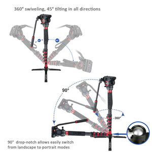 Bán Hot Xách Tay <span class=keywords><strong>Monopod</strong></span> Cayer CF35DVH4 Video <span class=keywords><strong>Monopod</strong></span> Có 5 Phần Sợi Carbon <span class=keywords><strong>Monopod</strong></span> Chân - Product Image 5