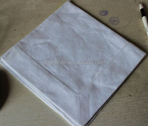 Serviettes <span class=keywords><strong>de</strong></span> <span class=keywords><strong>table</strong></span> en lin blanc uni <span class=keywords><strong>de</strong></span> haute qualité en gros pour mariage avec monogramme - Product Image 4