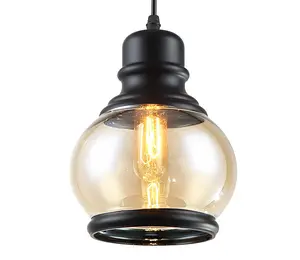 Factory Supplying Glass Ball Vintage Antique Light Fixture Room Loft Art Decor Ceiling Light Loft Suspension Industrial Lamps