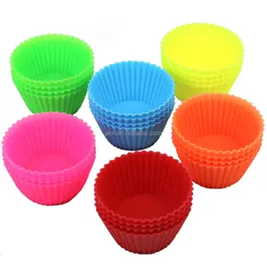 Silicone Baking Mold Set,Reusable Circle Baking Mold,Mini Cupcake Bake Mold Nonstick