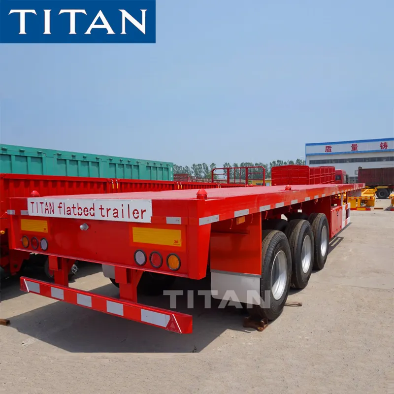 TITAN — remorque de transport de 40 à 60 pieds pour voitures, semi-remorque, camion plat fabriqué en chine