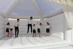 Thương Mại <span class=keywords><strong>Inflatable</strong></span> Wedding Carousel <span class=keywords><strong>Bouncy</strong></span> Castle <span class=keywords><strong>Inflatable</strong></span> Trắng Jumping Castle Wedding Thoát Nhà Để Bán - Product Image 5