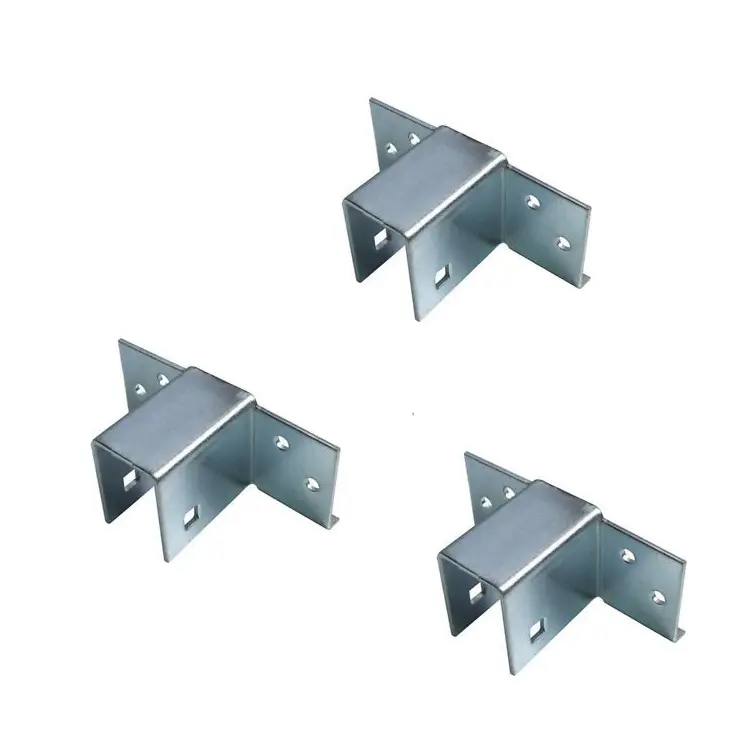 Custom Corner Brackets Fit Furniture Steel Yellow Zinc Plating Steel Stamping Parts For Bracket Metal Fabricator