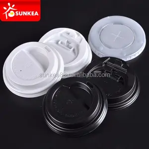 일회용 40mm 70mm 커피 종이 컵 블랙 플라스틱 뚜껑