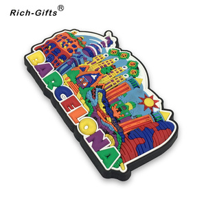 Imán de nevera de PVC 3D de <span class=keywords><strong>Barcelona</strong></span>, recuerdo turístico al por mayor - Product Image 4