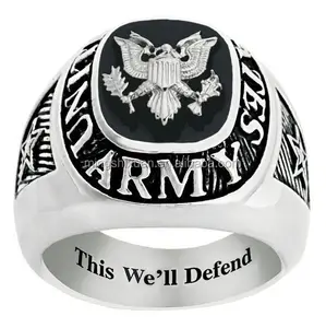 Stainless steel army ring united states army rings US army ring jewelry