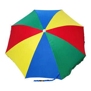 Biểu Tượng Tùy Chỉnh Cầu Vồng Màu Sắc Khuyến Mãi Sun <span class=keywords><strong>Umbrella</strong></span> Tùy Chỉnh Ngoài Trời Lớn Bãi Biển Ô Cho Cát - Product Image 2