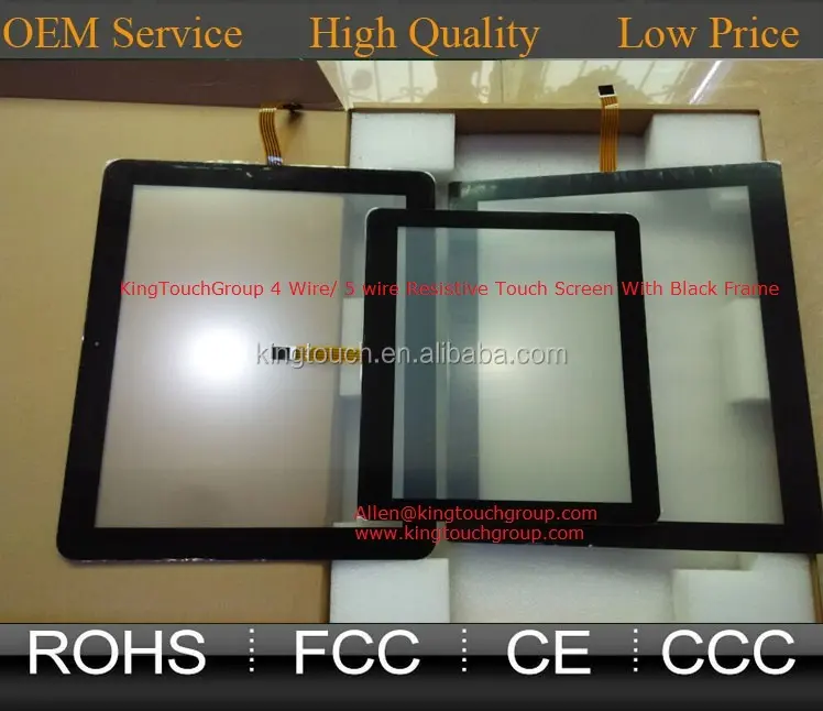 7 9 10 10.1 10.4 12.1 13.3 14.1 15 15.6 17 18.5 19 21.5 22 Inch Flat 4 Wire Resistive Touch Screen Panel With Black Frame