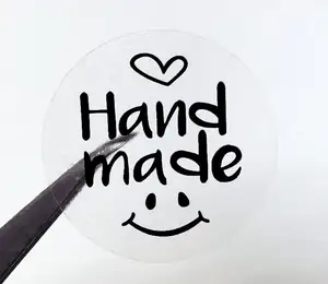 Adesivo de selo transparente artesanal, círculo de 1.2 polegadas transparente para etiquetas-204 etiquetas, transparente (1.2 polegadas)