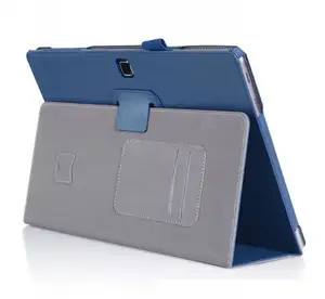 Кожаный чехол-книжка для Samsung Galaxy Tab Pro S с эластичным ремешком, держателем для карт, стилусом