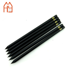 Crayon en <span class=keywords><strong>bois</strong></span> noir de haute qualité, usine, vente en gros, Logo personnalisé, sans <span class=keywords><strong>gomme</strong></span> - Product Image 4